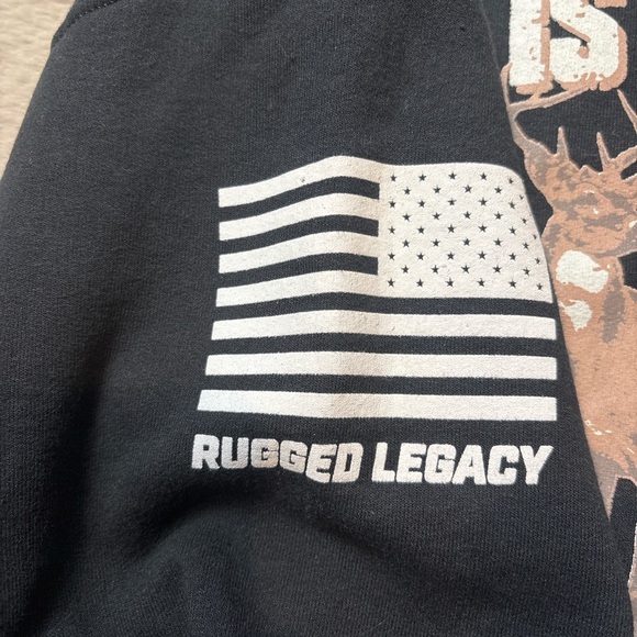 Men's Black Graphic Hoodie - Picture 3 of 4